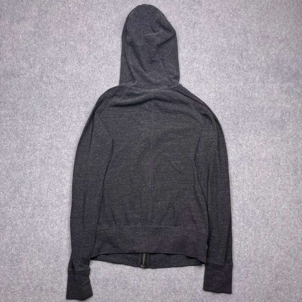 nike‎ gym vintage full zip hoodie gray xs